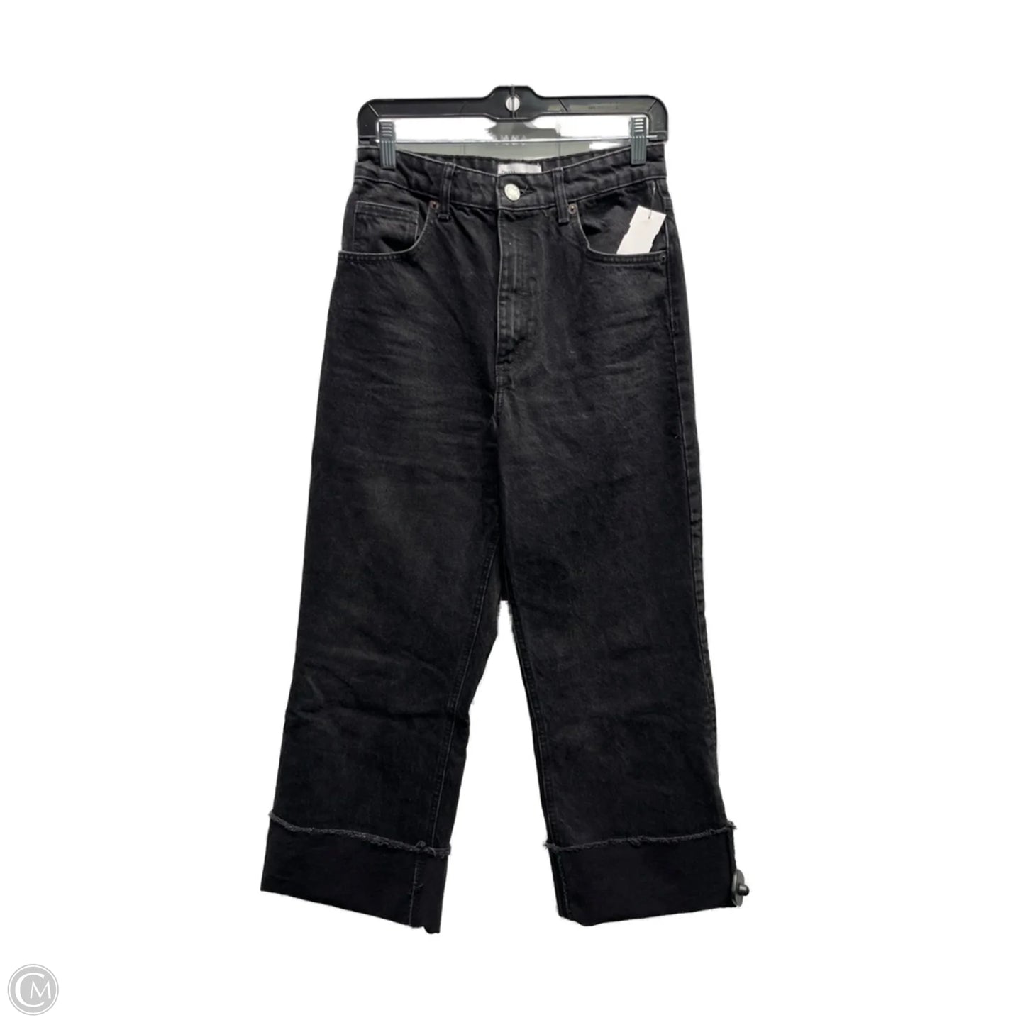 Jeans Cropped By Zara In Black Denim, Size: 6