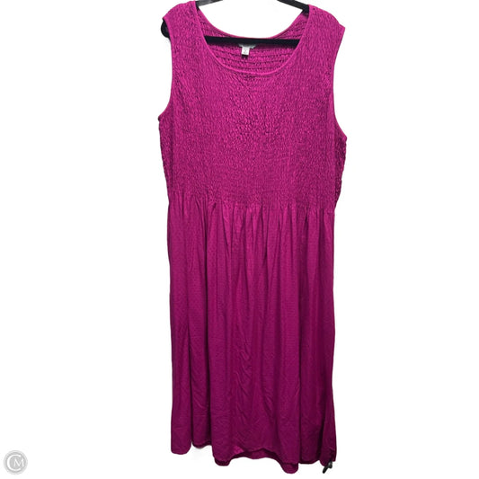 Dress Casual Maxi By Croft And Barrow In Pink, Size: 2x