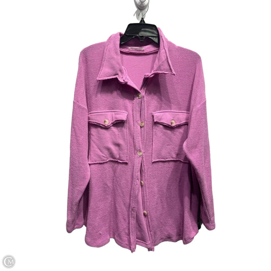 Top Long Sleeve By Bucketlist In Purple, Size: L