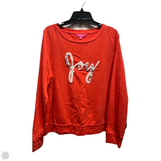 Top Long Sleeve Designer By Lilly Pulitzer In Orange, Size: Xl