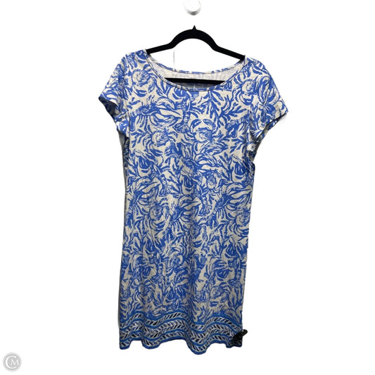 Dress Designer By Lilly Pulitzer In Blue & White, Size: M