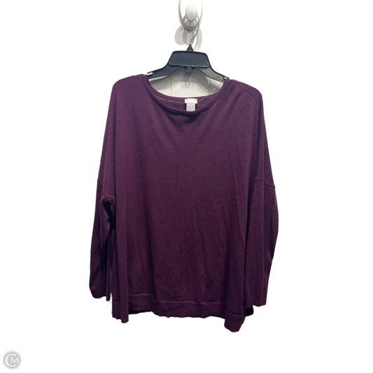 Sweater By Chicos In Purple, Size: Xl