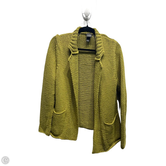 Sweater Cardigan By Eileen Fisher In Green, Size: S