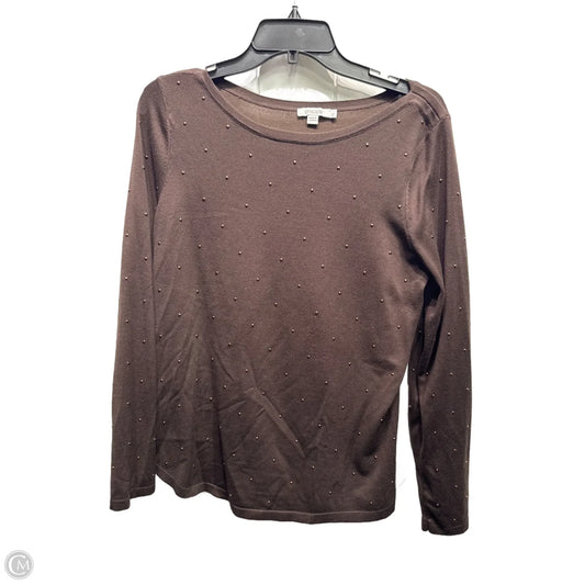Top Long Sleeve By Chicos In Bronze, Size: M
