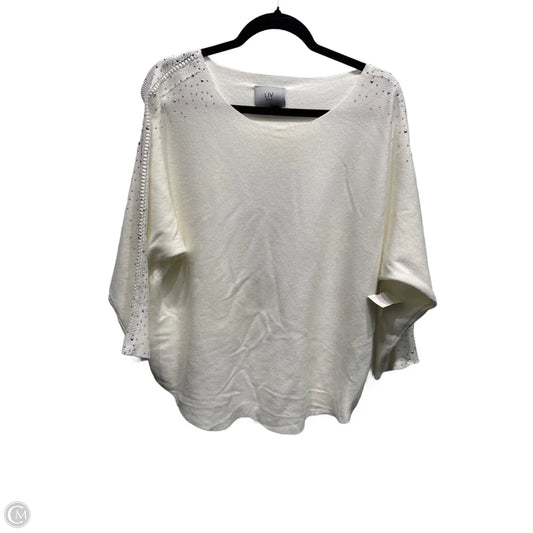 Sweater By Milano In White, Size: L
