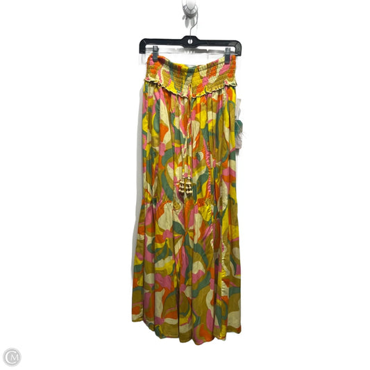 Pants Wide Leg By true destinations In Orange & Pink, Size: L