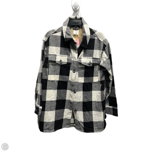 Jacket Shirt By Serra In Black & White, Size: S