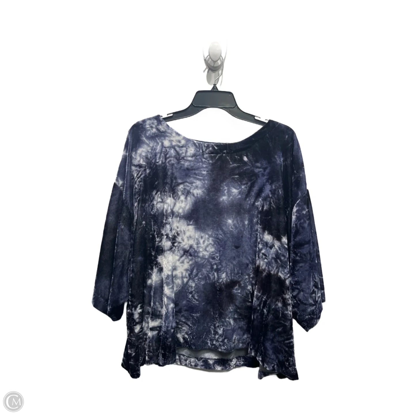 Top Short Sleeve By Puravida In Blue, Size: L