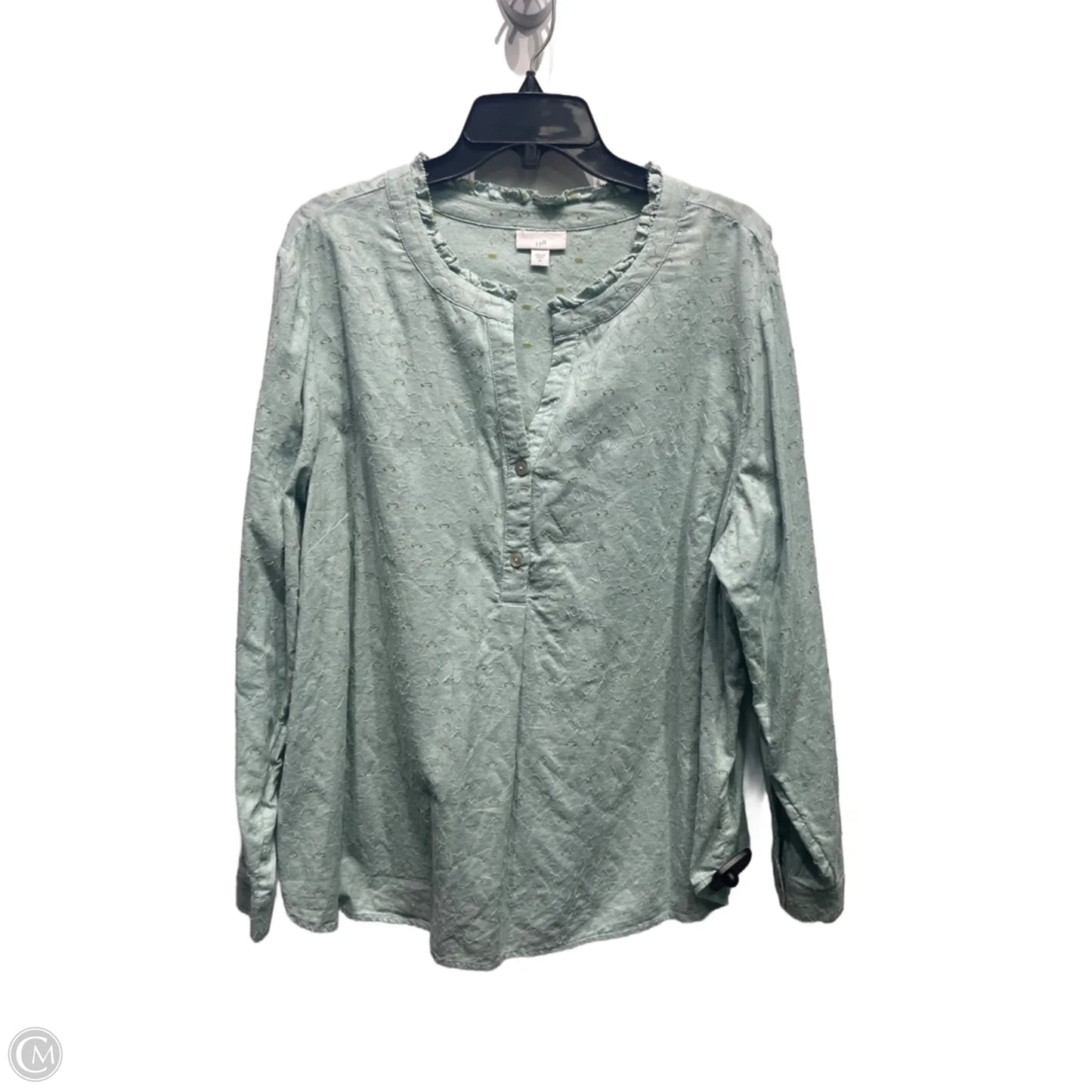 Top Long Sleeve By J. Jill In Green, Size: Xl