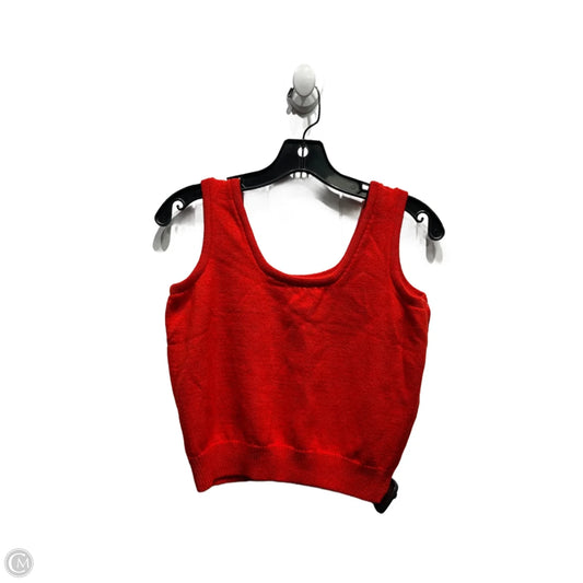 Top Sleeveless Luxury Designer By St John Collection In Red, Size: S