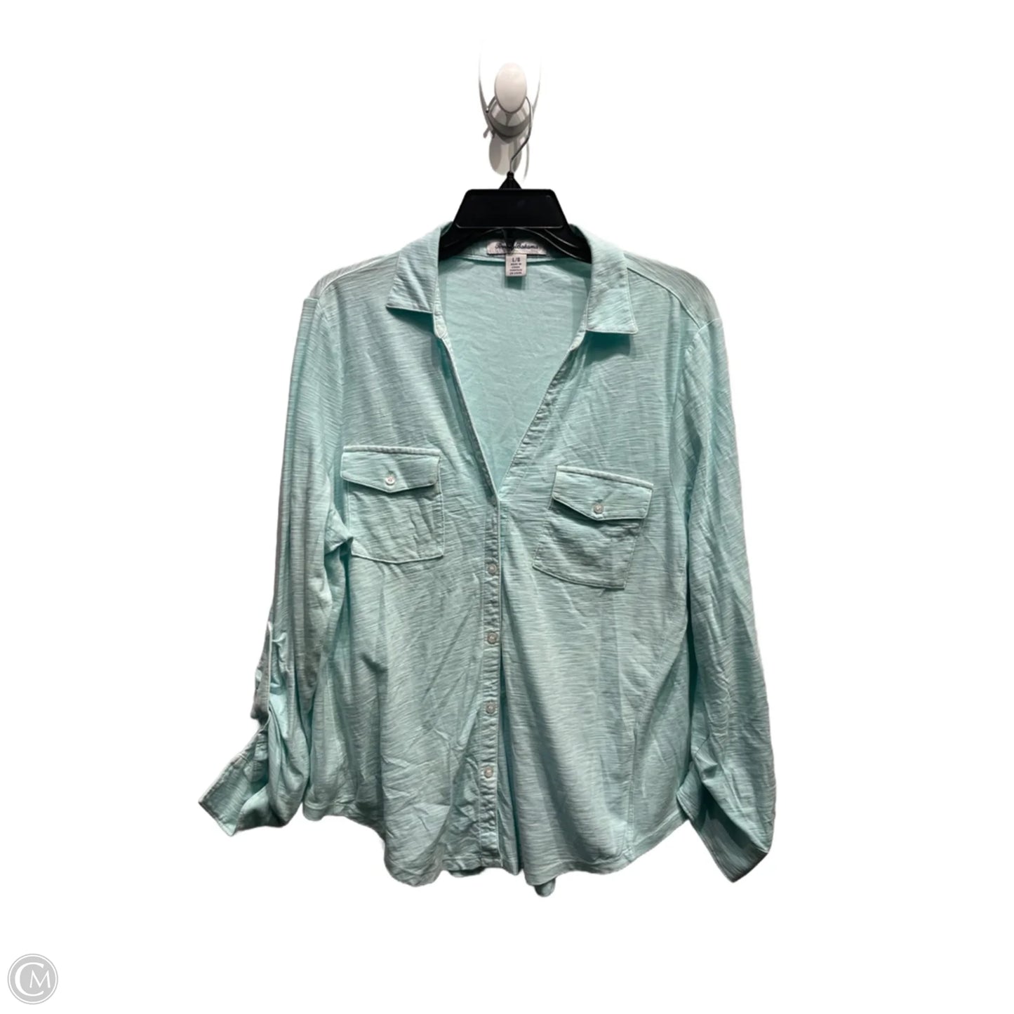 Top Long Sleeve By Tommy Bahama In Green, Size: L