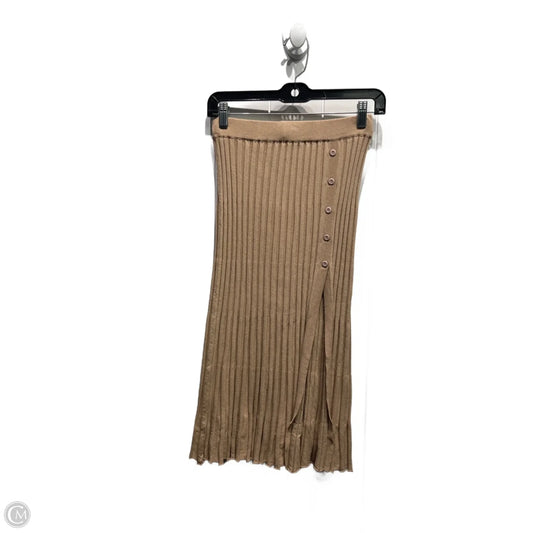 Skirt Midi By Cider In Tan, Size: Xs