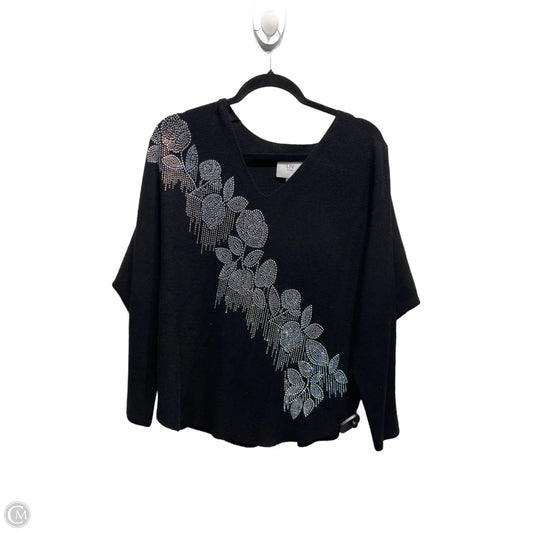 Sweater By liv milano In Black & Silver, Size: M