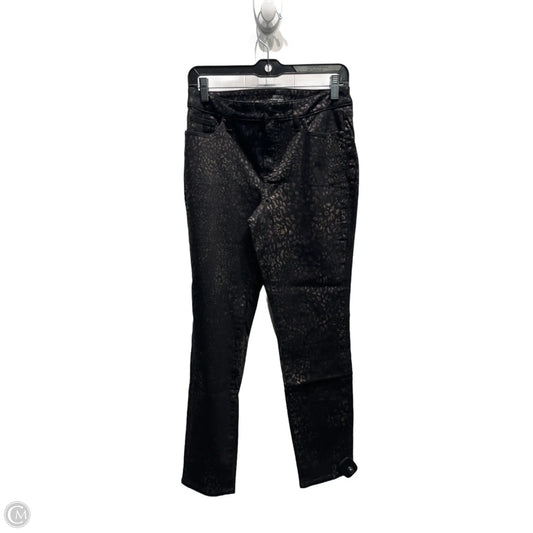 Jeans Straight By Chicos In Black Denim, Size: 0p