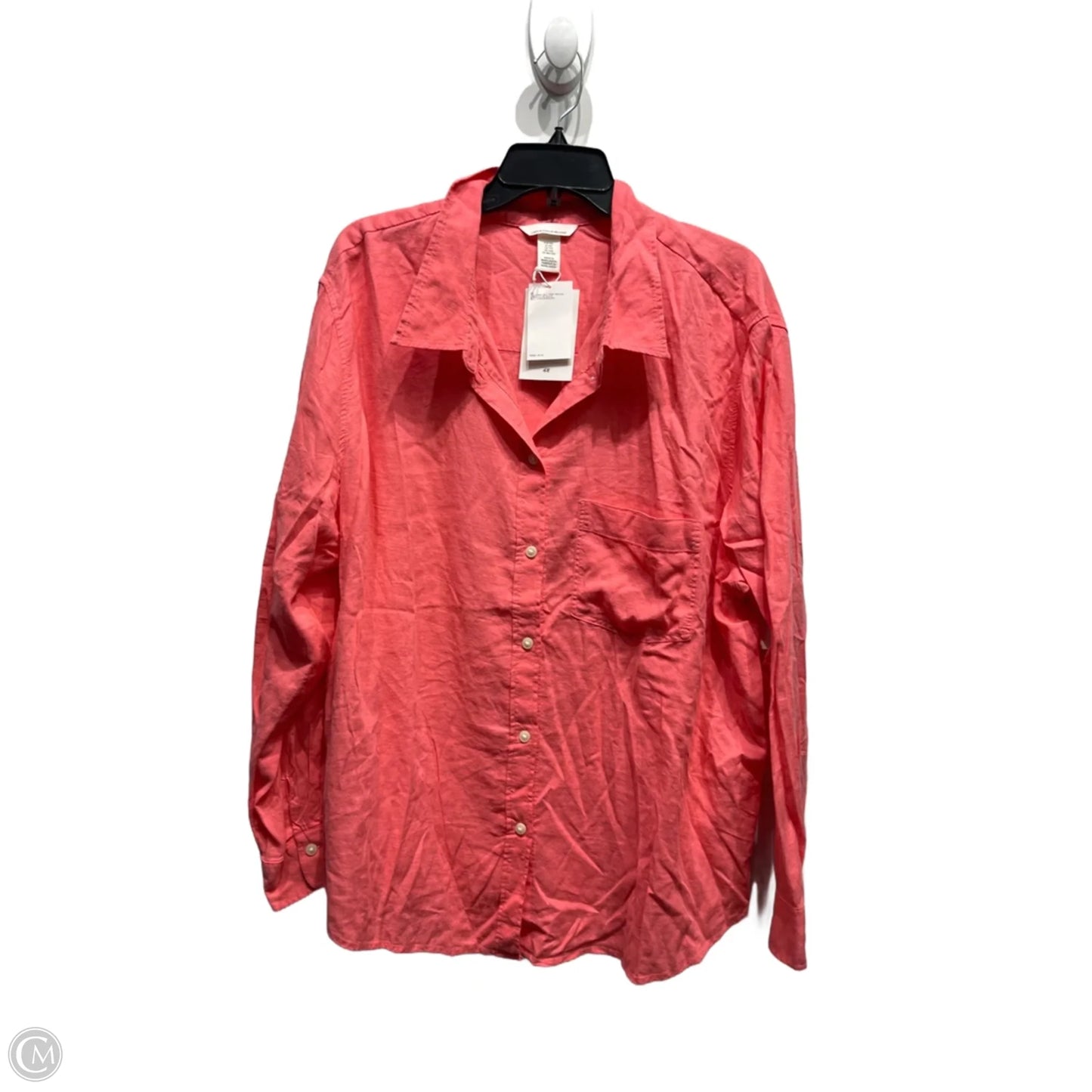 Top Long Sleeve By H&m In Coral, Size: Xxl