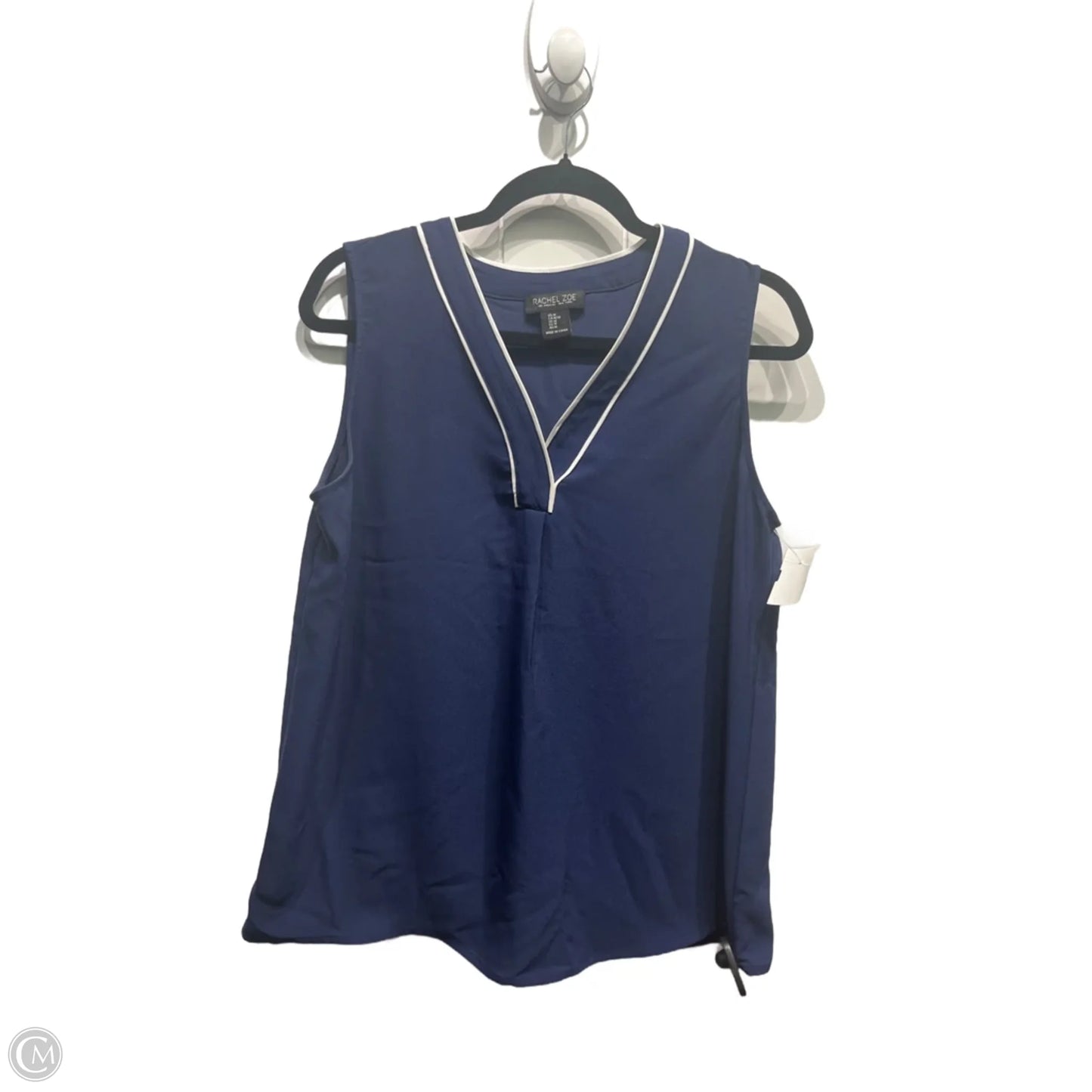 Top Sleeveless By Rachel Zoe In Blue & White, Size: M