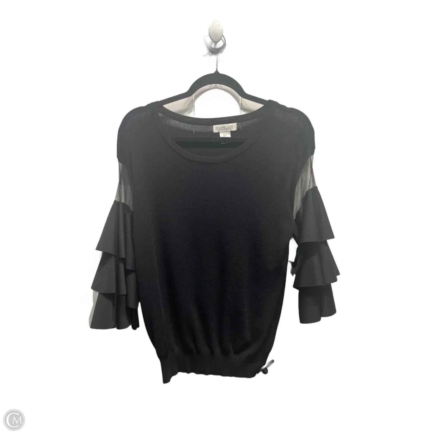 Top 3/4 Sleeve By Rachel Zoe In Black, Size: L