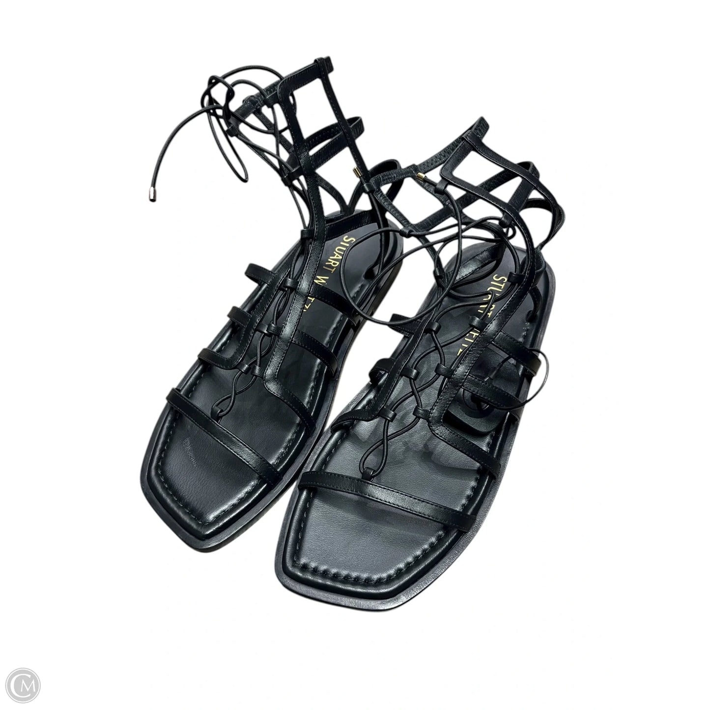 Sandals Designer By Stuart Weitzman In Black, Size: 9