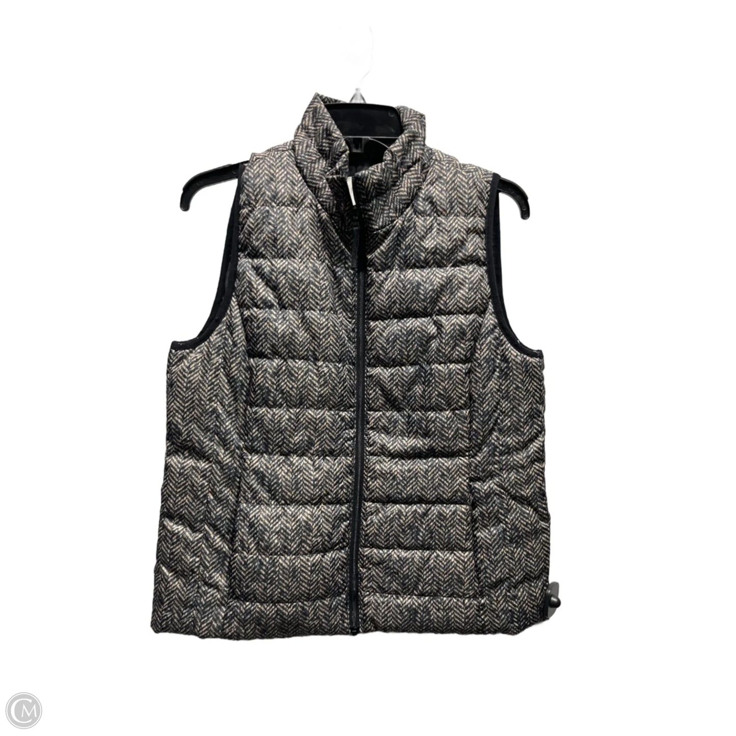 Vest Puffer & Quilted By Rafaella In Black & Yellow, Size: M