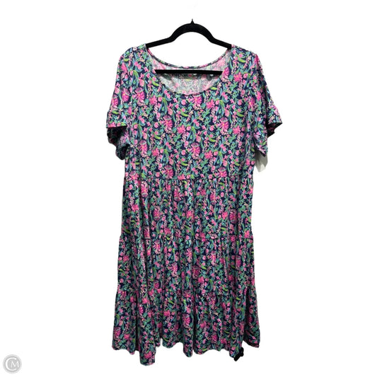 Dress Designer By Lilly Pulitzer In Blue & Pink, Size: Xxl