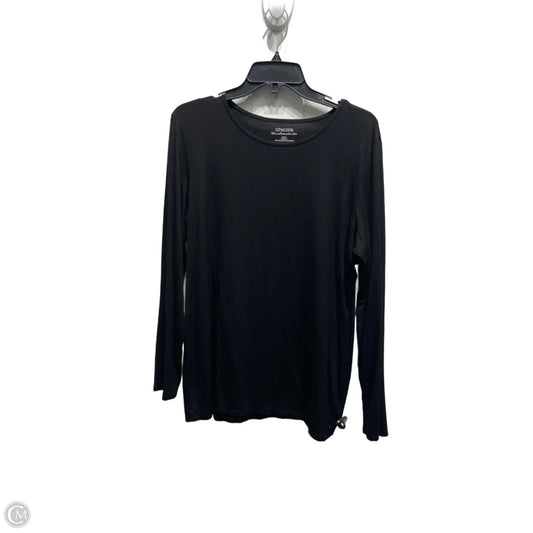 Top Long Sleeve By Chicos In Black, Size: L