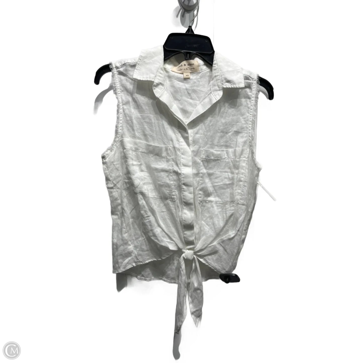 Top Sleeveless By Cloth & Stone In White, Size: Xs