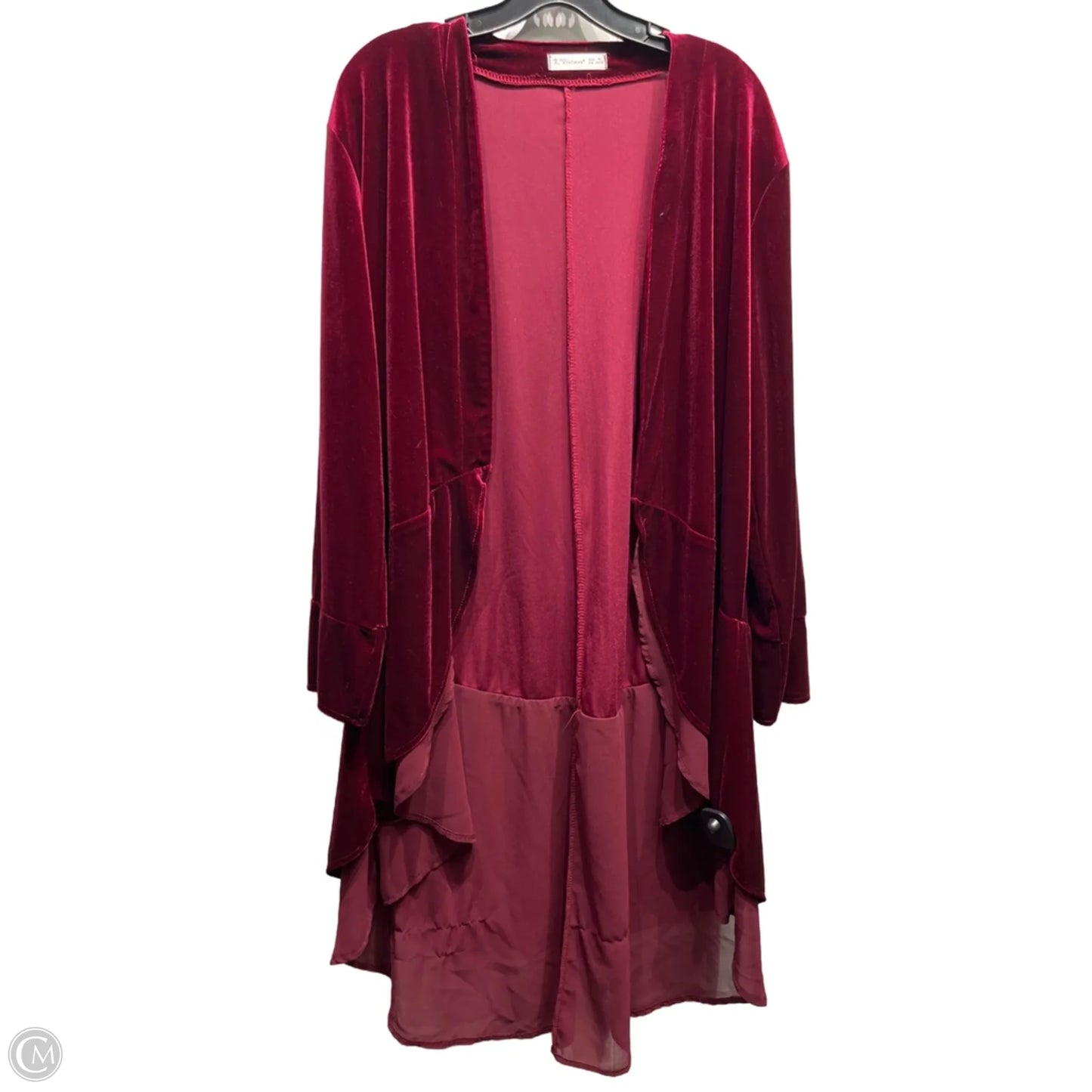 Cardigan By Clothes Mentor In Red, Size: Xl