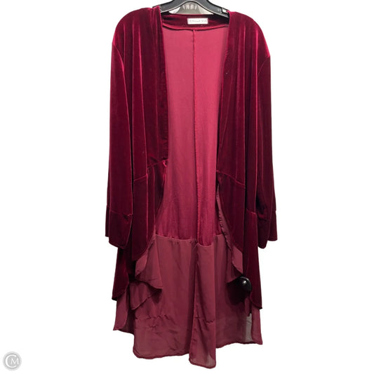 Cardigan By Clothes Mentor In Red, Size: Xl