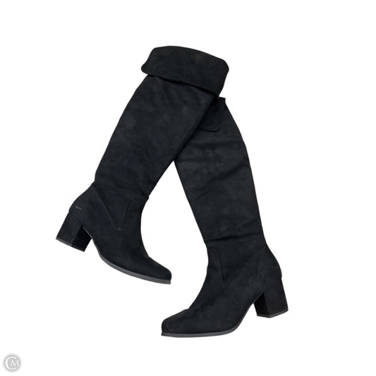 Boots Knee Heels By Clothes Mentor In Black, Size: 8.5