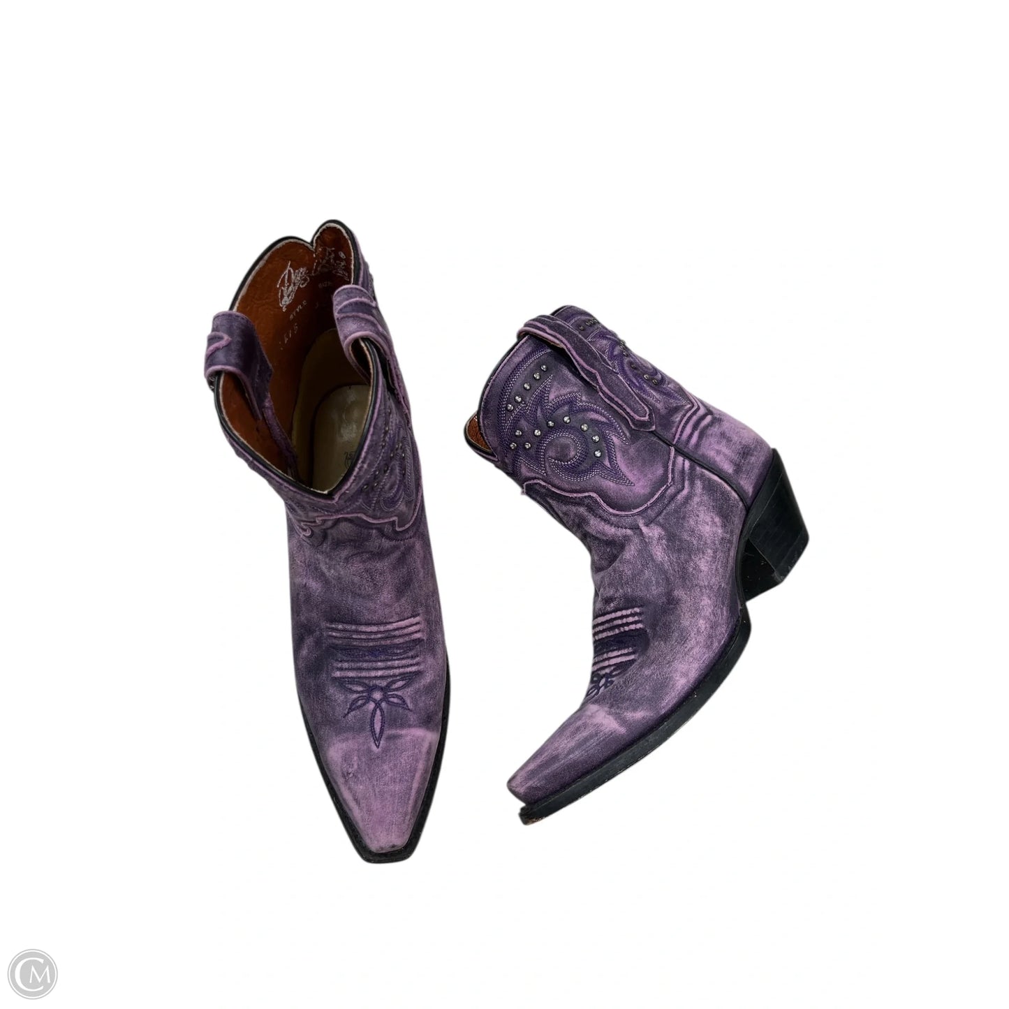Boots Ankle Heels By Dan Post In Purple, Size: 8