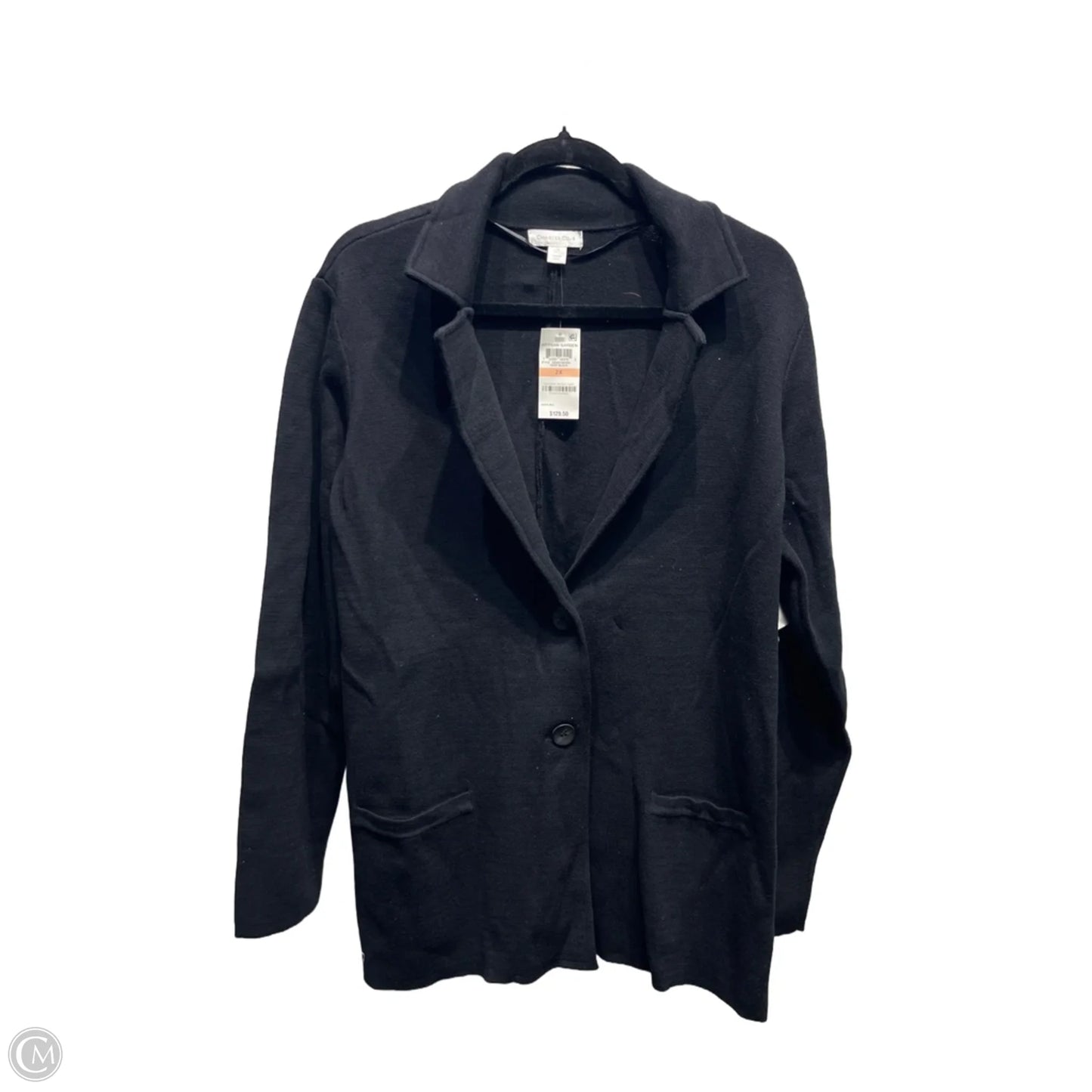 Blazer By Charter Club In Black, Size: 2x