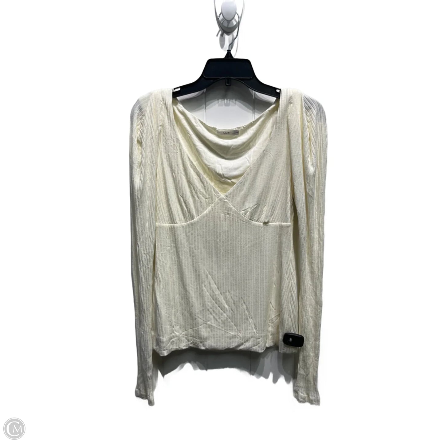 Top Long Sleeve By Alc In Cream, Size: M