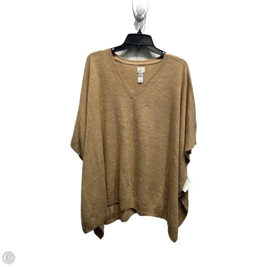 Sweater Short Sleeve By A New Day In Tan, Size: Osfm