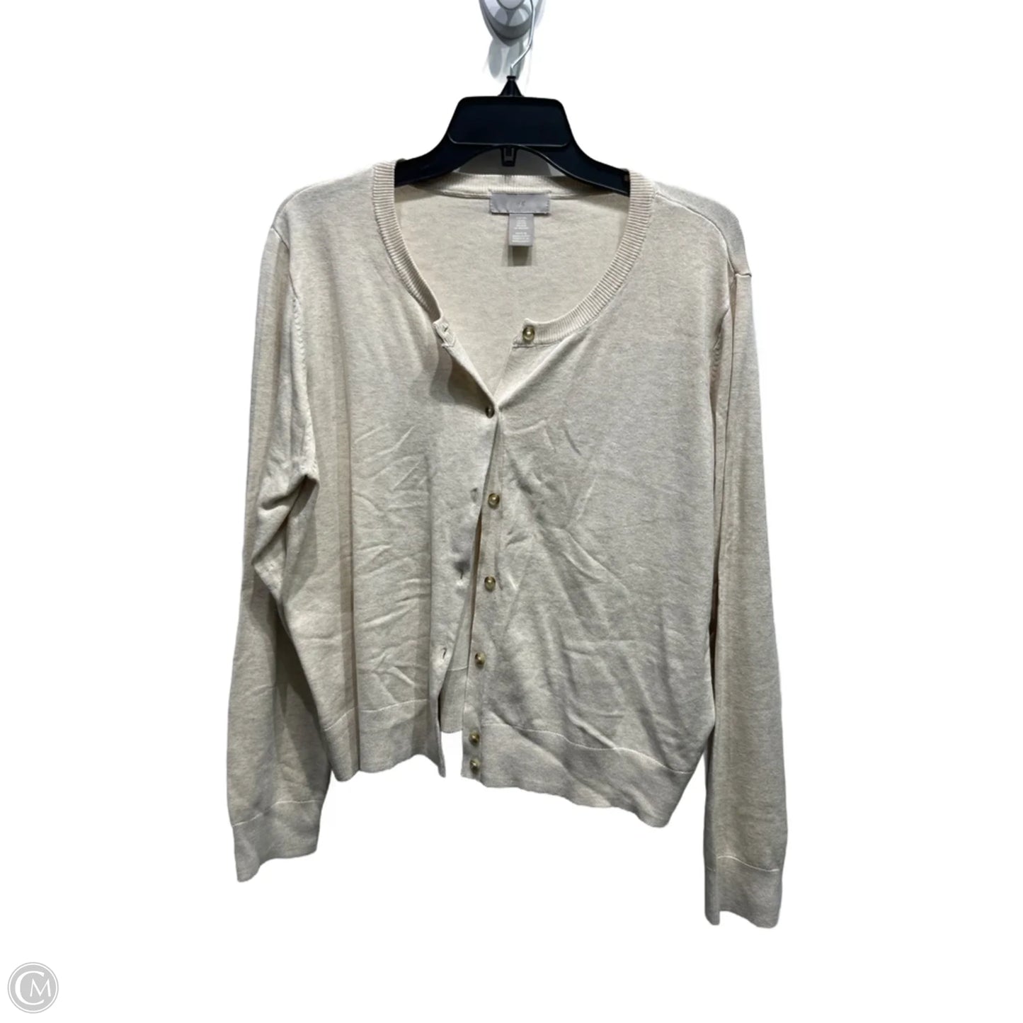 Sweater Cardigan By H&m In Tan, Size: Xxl