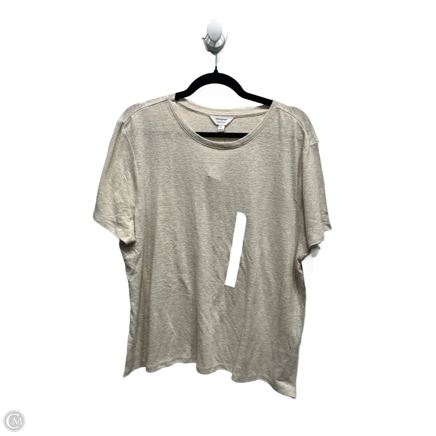 Top Short Sleeve By Banana Republic In Cream, Size: Xl