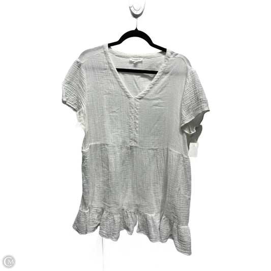 Top Short Sleeve By Beachlunchlounge In White, Size: Xl