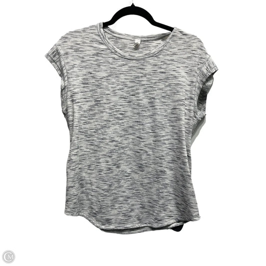 Athletic Top Short Sleeve By Lululemon In Grey, Size: 6