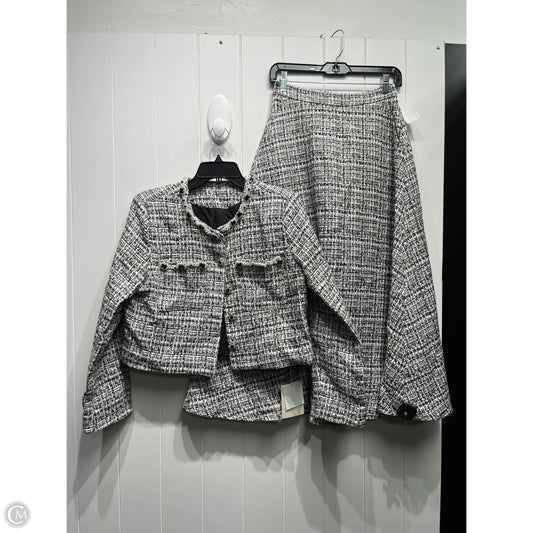 Skirt Set 2pc By Bamboo In Black & White, Size: L