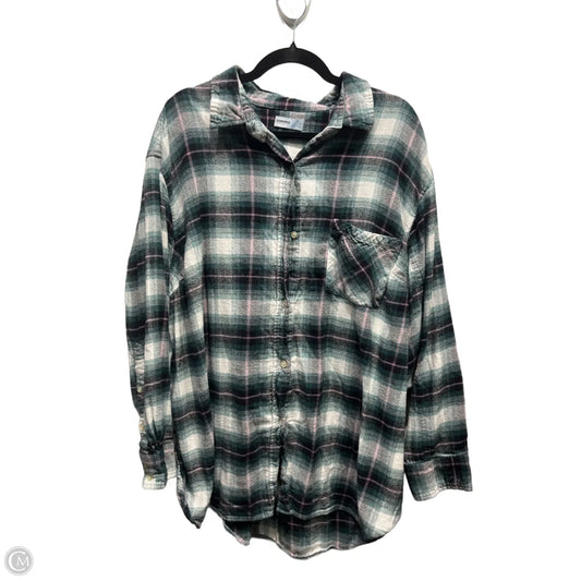 Top Long Sleeve By Sonoma In Green & Purple, Size: 3x