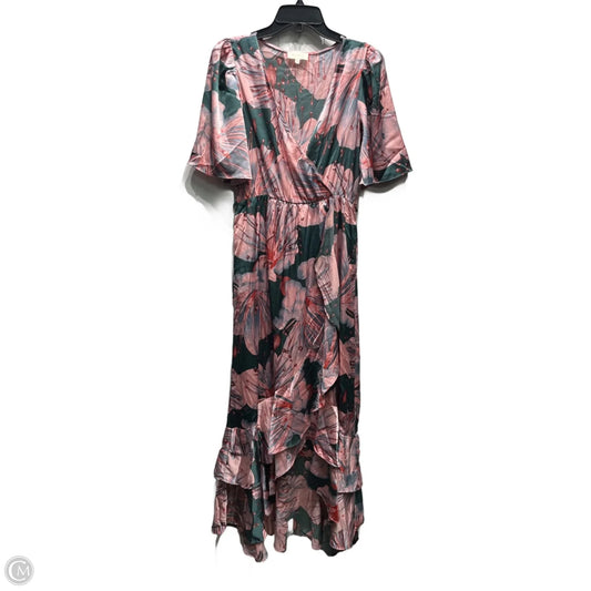Dress Casual Maxi By Melloday In Green & Pink, Size: S