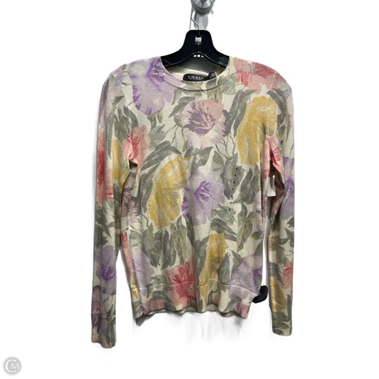 Top Long Sleeve By Ralph Lauren Black Label In Purple & Tan, Size: S