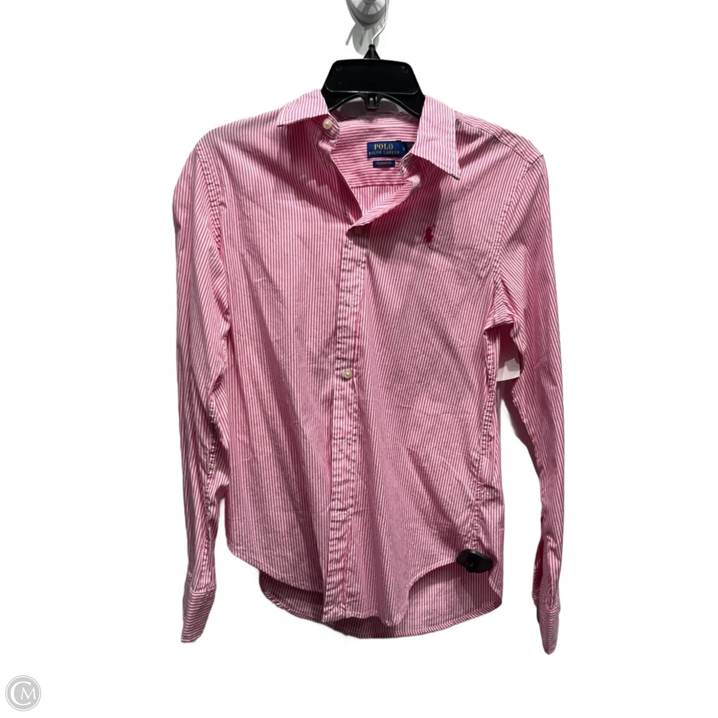 Top Long Sleeve By Polo Ralph Lauren In Red & White, Size: 8