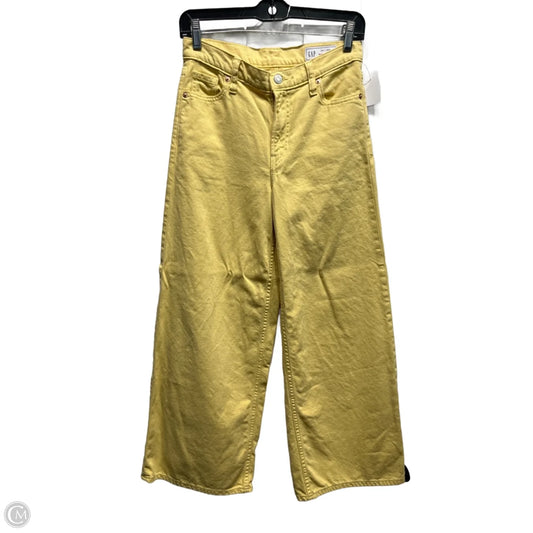 Jeans Flared By Gap In Yellow Denim, Size: 0p