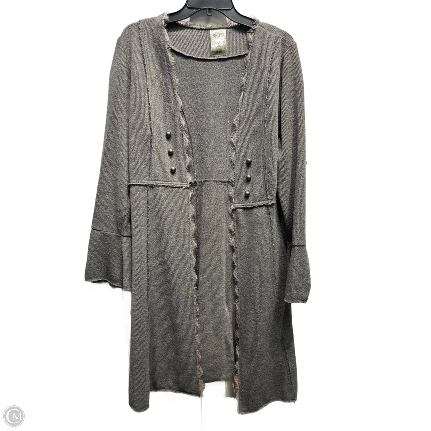 Cardigan By Vocal In Grey, Size: Xl