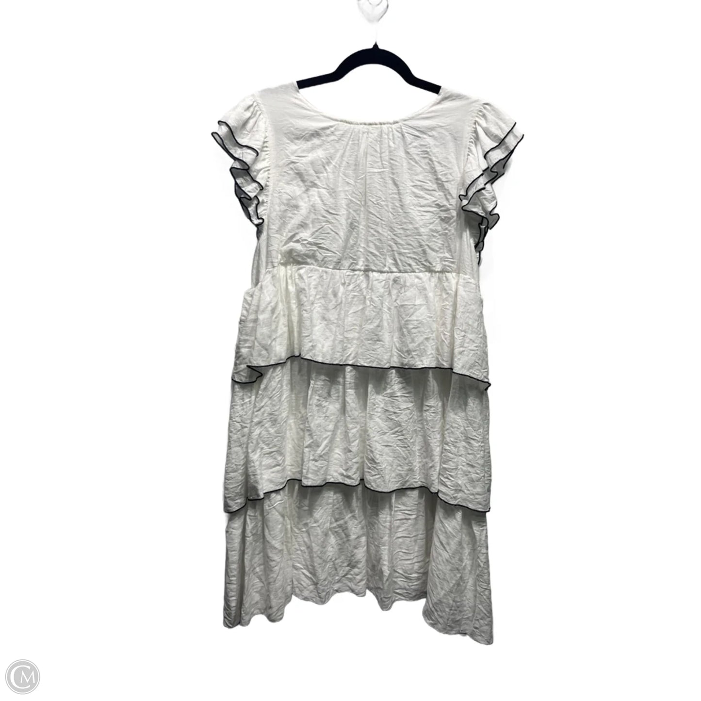 Dress Casual Short By English Factory In Black & White, Size: 1x