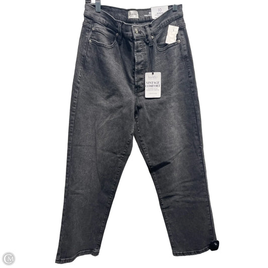 Jeans Straight By Nicole Miller In Black Denim, Size: 10