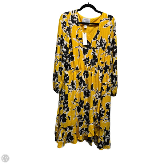 Dress Work By Lane Bryant In Black & Yellow, Size: 14