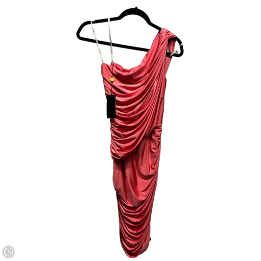 Dress Party Midi By  TADASHI SHOJI In Coral, Size: S