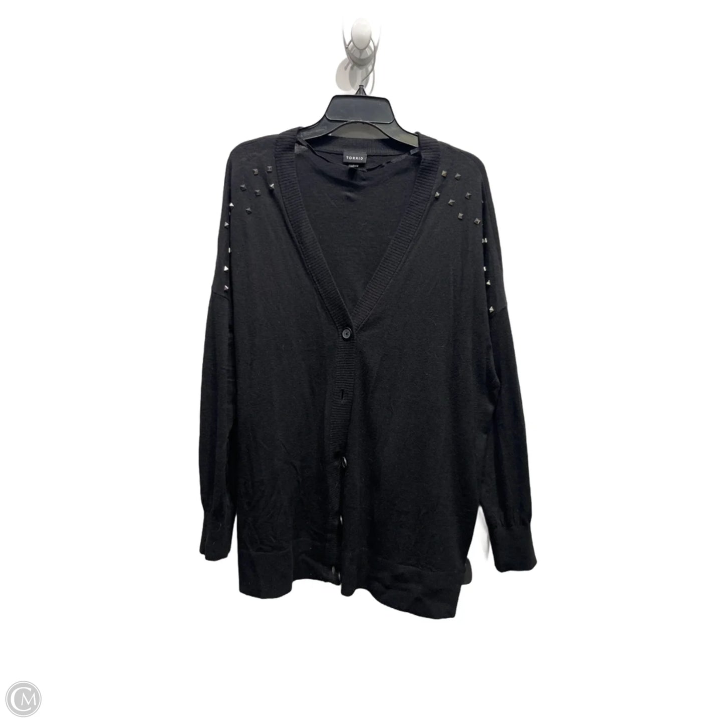 Sweater Cardigan By Torrid In Black, Size: 1x