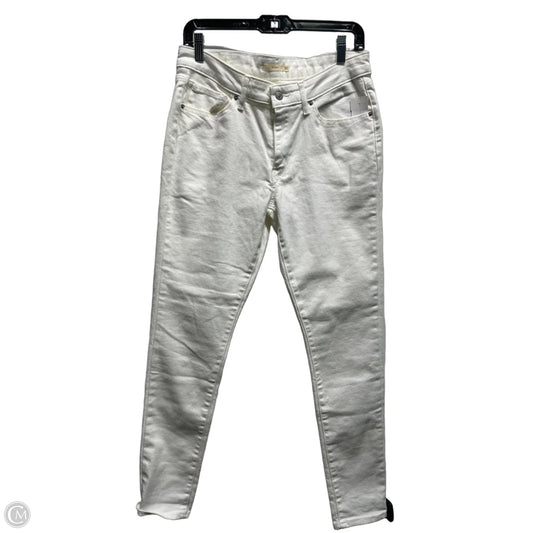 Jeans Skinny By Levis In White Denim, Size: 8